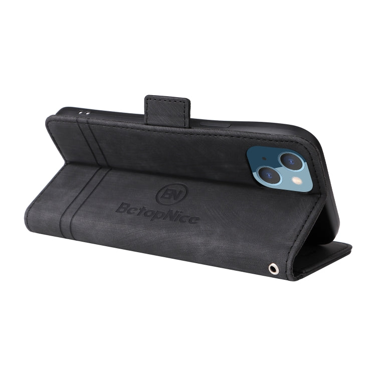 For iPhone 14 Plus BETOPNICE Dual-side Buckle Leather Phone Case(Black) - HoMEdemic™ 