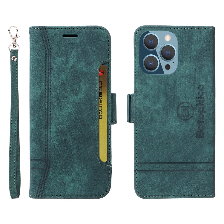 For iPhone 14 Pro Max BETOPNICE Dual-side Buckle Leather Phone Case(Green) - HoMEdemic™ 