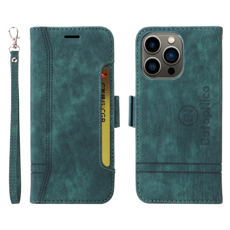 For iPhone 13 Pro BETOPNICE Dual-side Buckle Leather Phone Case(Green) - HoMEdemic™ 