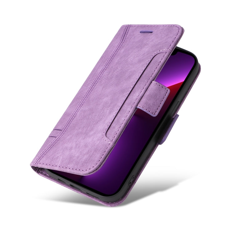 For iPhone 13 Pro BETOPNICE Dual-side Buckle Leather Phone Case(Purple) - HoMEdemic™ 