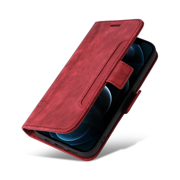 For iPhone 12 Pro Max BETOPNICE Dual-side Buckle Leather Phone Case(Red) - HoMEdemic™ 