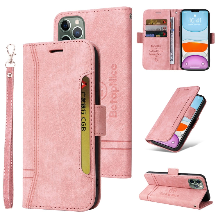 For iPhone 11 BETOPNICE Dual-side Buckle Leather Phone Case(Pink) - HoMEdemic™ 