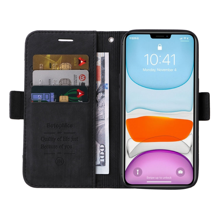 For iPhone 11 BETOPNICE Dual-side Buckle Leather Phone Case(Black) - HoMEdemic™ 