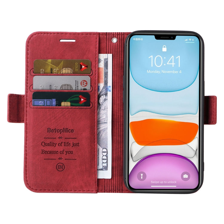 For iPhone 11 BETOPNICE Dual-side Buckle Leather Phone Case(Red) - HoMEdemic™ 