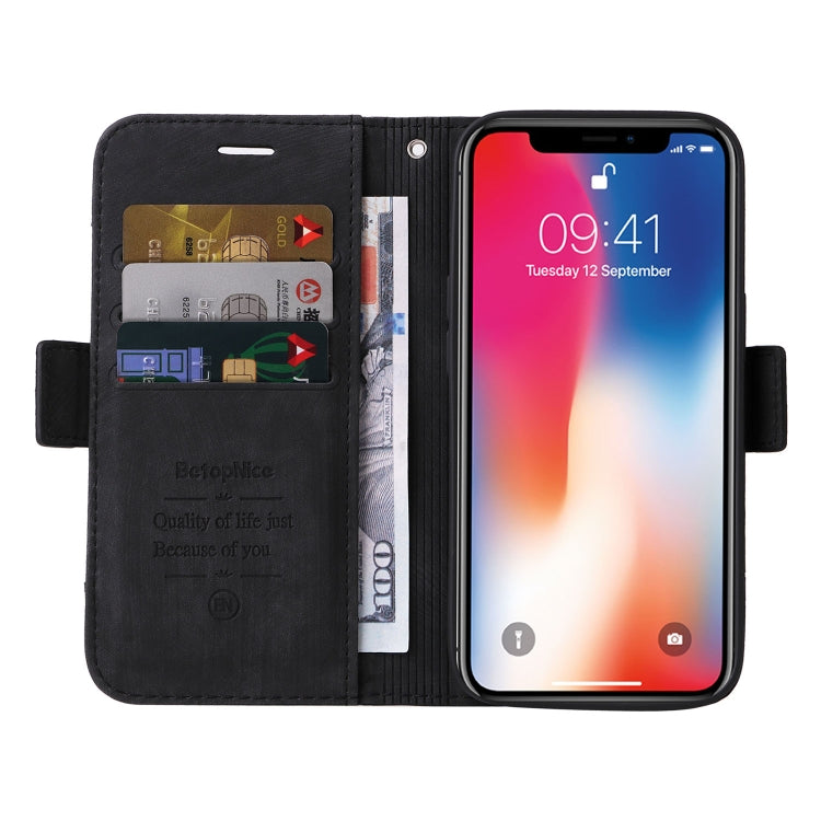 For iPhone X / XS BETOPNICE Dual-side Buckle Leather Phone Case(Black) - HoMEdemic™ 