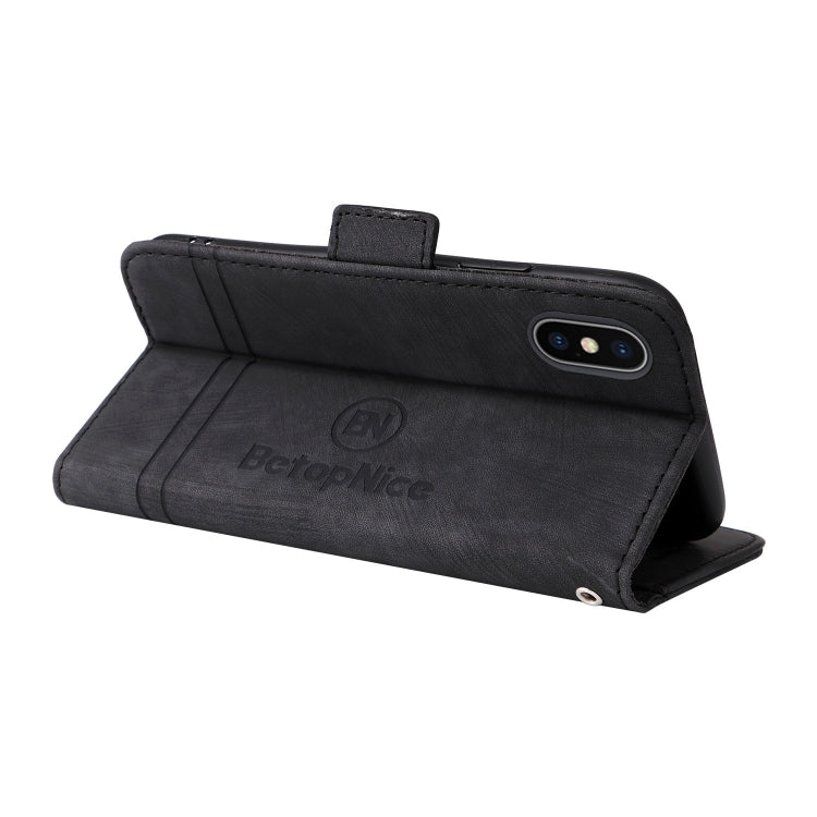For iPhone X / XS BETOPNICE Dual-side Buckle Leather Phone Case(Black) - HoMEdemic™ 