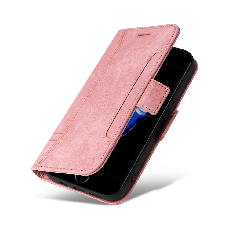 For iPhone SE 2022 / SE 2020 / 7 / 8 BETOPNICE Dual-side Buckle Leather Phone Case(Pink) - HoMEdemic™ 