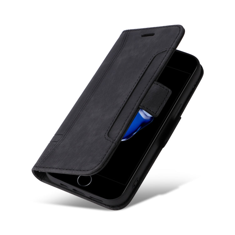 For iPhone SE 2022 / SE 2020 / 7 / 8 BETOPNICE Dual-side Buckle Leather Phone Case(Black) - HoMEdemic™ 