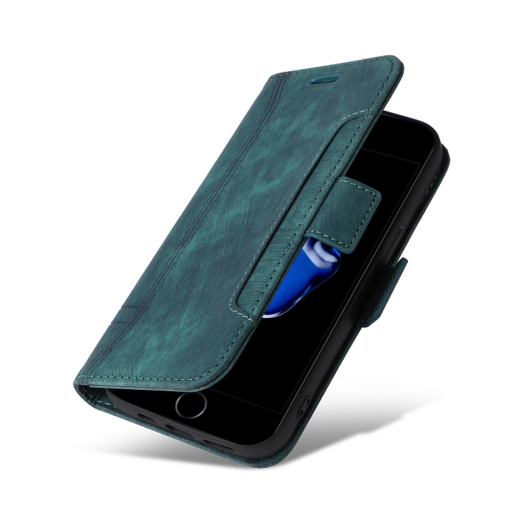 For iPhone SE 2022 / SE 2020 / 7 / 8 BETOPNICE Dual-side Buckle Leather Phone Case(Green) - HoMEdemic™ 
