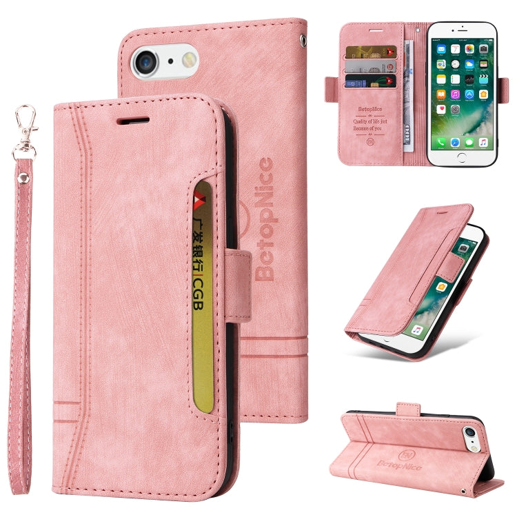 For iPhone 7 Plus / 8 Plus BETOPNICE Dual-side Buckle Leather Phone Case(Pink) - HoMEdemic™ 