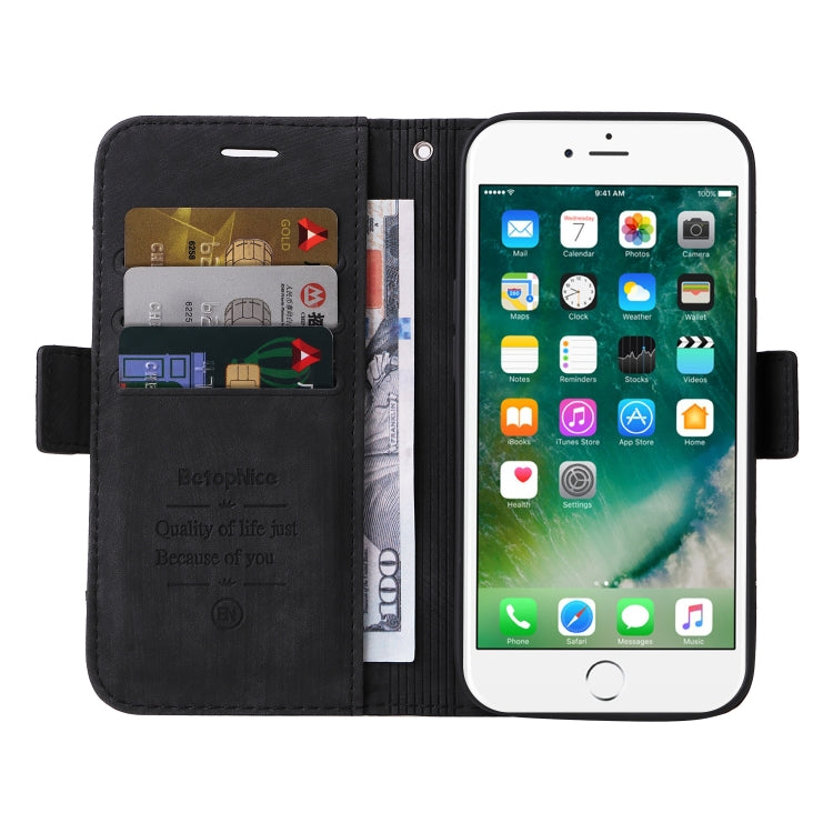 For iPhone 7 Plus / 8 Plus BETOPNICE Dual-side Buckle Leather Phone Case(Black) - HoMEdemic™ 