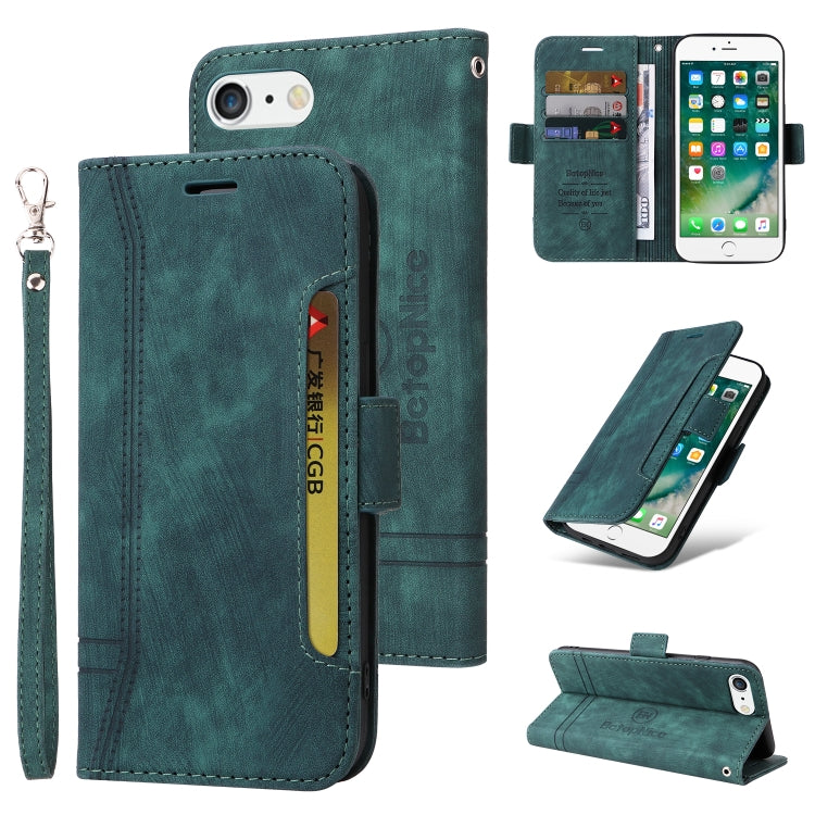 For iPhone 7 Plus / 8 Plus BETOPNICE Dual-side Buckle Leather Phone Case(Green) - HoMEdemic™ 