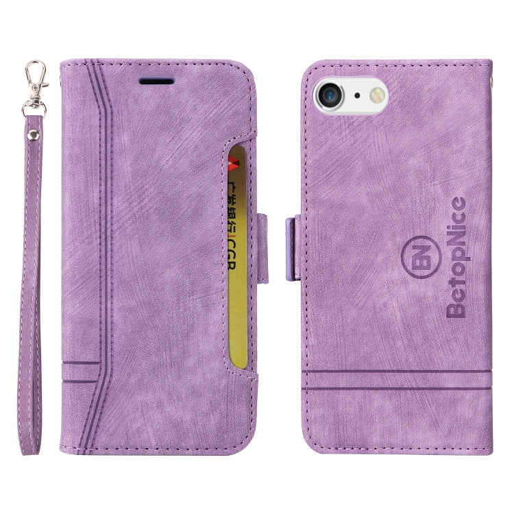 For iPhone 7 Plus / 8 Plus BETOPNICE Dual-side Buckle Leather Phone Case(Purple) - HoMEdemic™ 