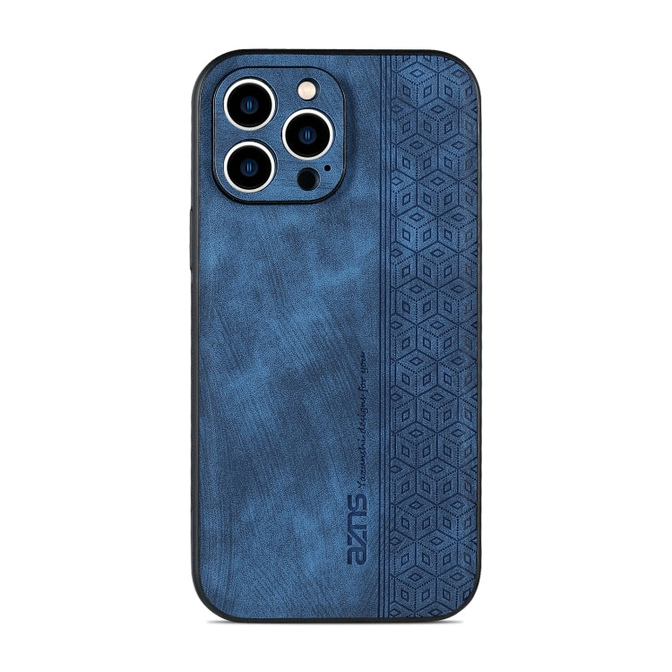 For iPhone 14 Pro AZNS 3D Embossed Skin Feel Phone Case(Sapphire Blue) - HoMEdemic™ 