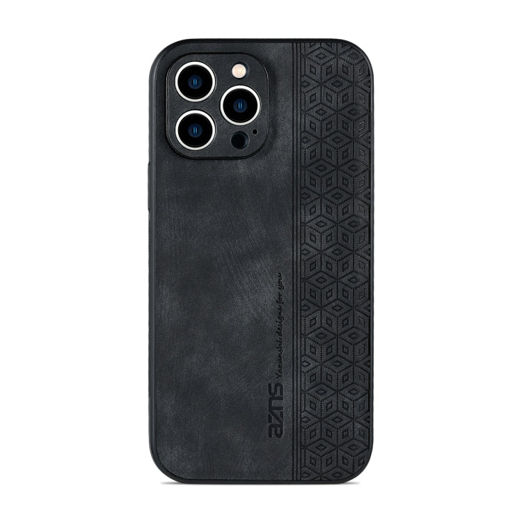 For iPhone 13 Pro Max AZNS 3D Embossed Skin Feel Phone Case(Black) - HoMEdemic™ 