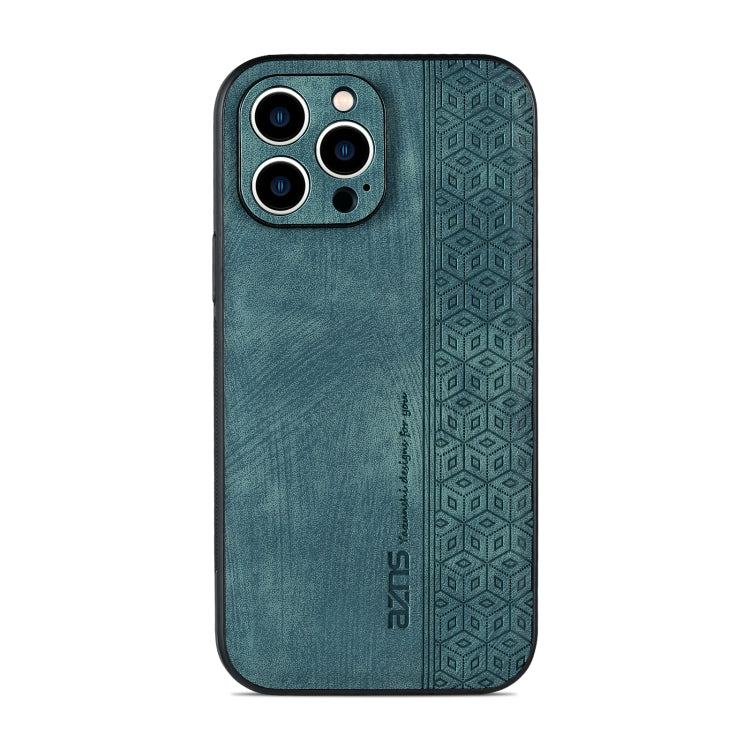 For iPhone 13 Pro Max AZNS 3D Embossed Skin Feel Phone Case(Dark Green) - HoMEdemic™ 