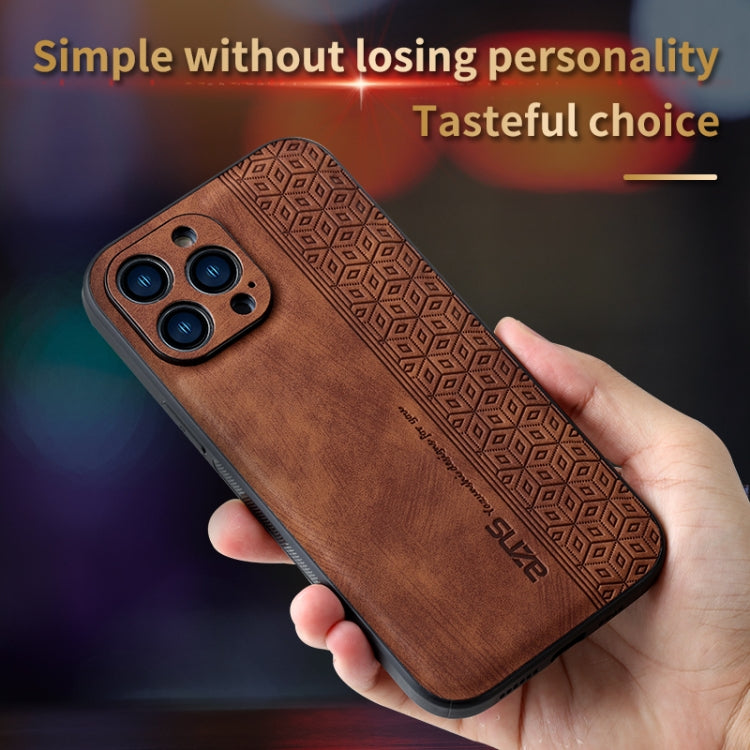For iPhone 13 Pro Max AZNS 3D Embossed Skin Feel Phone Case(Dark Green) - HoMEdemic™ 
