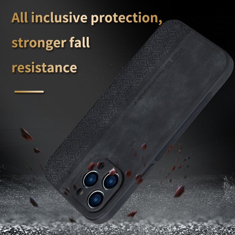For iPhone 13 Pro Max AZNS 3D Embossed Skin Feel Phone Case(Black) - HoMEdemic™ 
