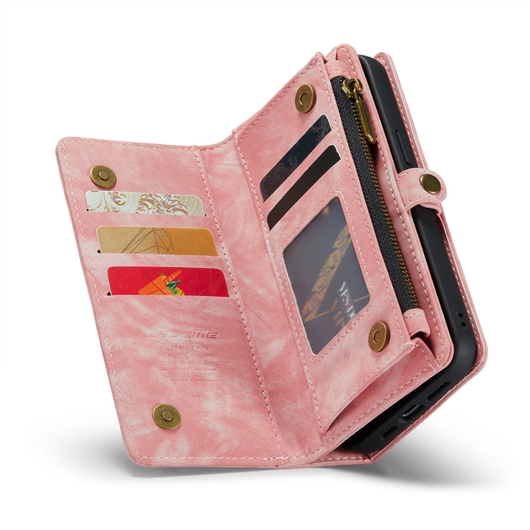 For iPhone 14 CaseMe 008 Detachable Multifunctional Leather Phone Case(Pink) - HoMEdemic™ 
