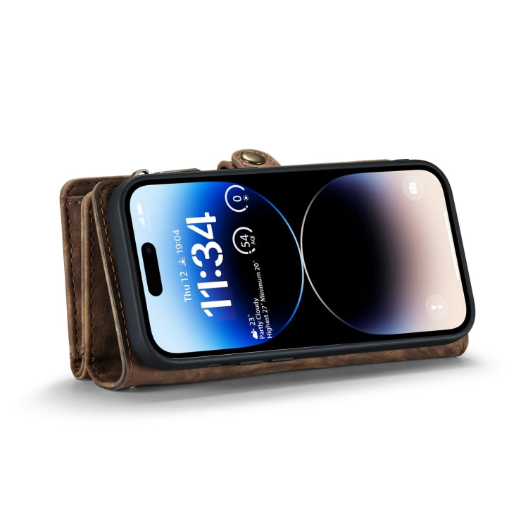 For iPhone 14 Pro CaseMe 008 Detachable Multifunctional Leather Phone Case(Brown) - HoMEdemic™ 