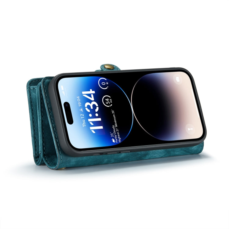For iPhone 14 Pro CaseMe 008 Detachable Multifunctional Leather Phone Case(Blue) - HoMEdemic™ 