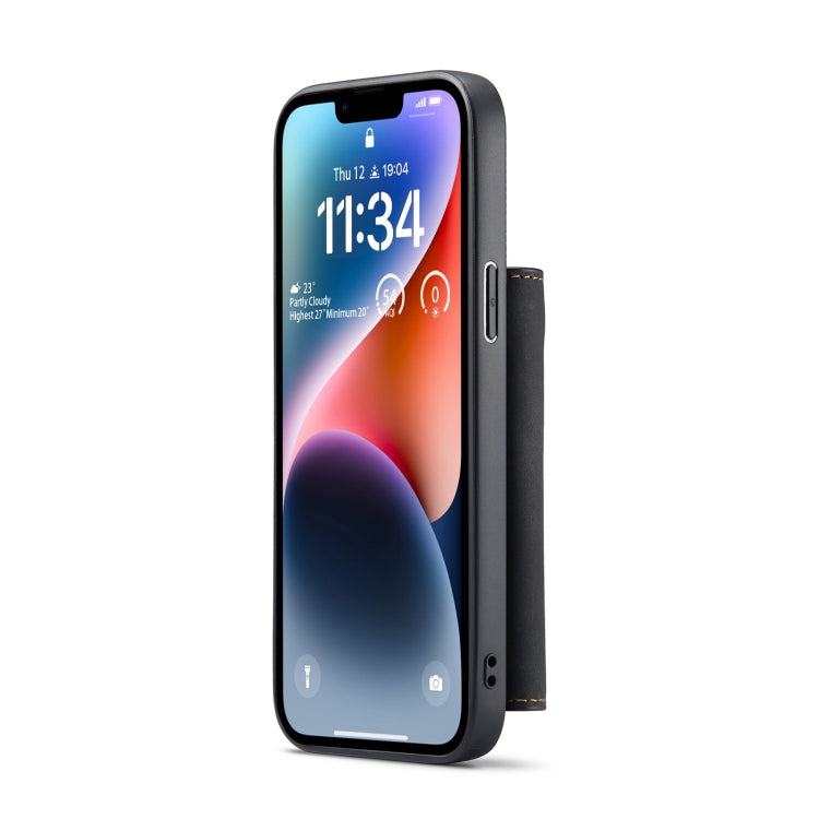 For iPhone 14 Plus DG.MING M1 Series 3-Fold Multi Card Wallet Leather Case(Black) - HoMEdemic™ 