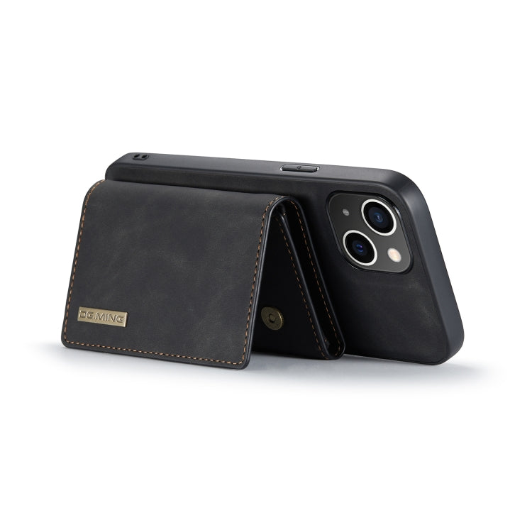 For iPhone 14 Plus DG.MING M1 Series 3-Fold Multi Card Wallet Leather Case(Black) - HoMEdemic™ 