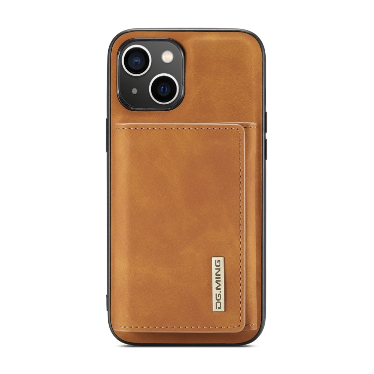 For iPhone 14 Plus DG.MING M1 Series 3-Fold Multi Card Wallet Leather Case(Brown) - HoMEdemic™ 