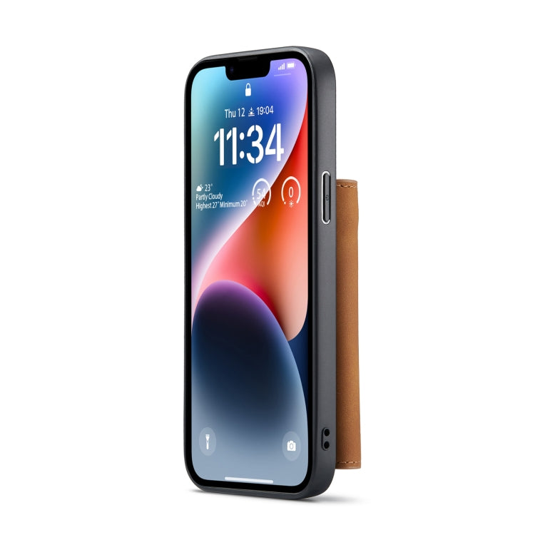 For iPhone 14 Plus DG.MING M1 Series 3-Fold Multi Card Wallet Leather Case(Brown) - HoMEdemic™ 