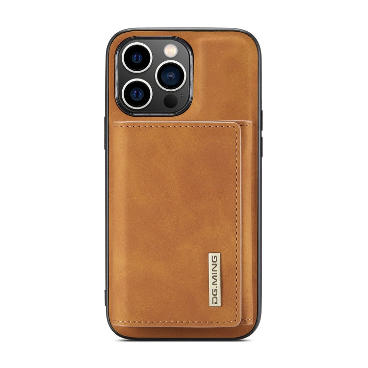 For iPhone 14 Pro DG.MING M1 Series 3-Fold Multi Card Wallet Leather Case(Brown) - HoMEdemic™ 