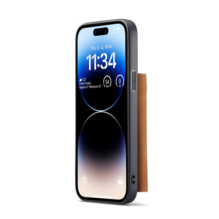 For iPhone 14 Pro DG.MING M1 Series 3-Fold Multi Card Wallet Leather Case(Brown) - HoMEdemic™ 