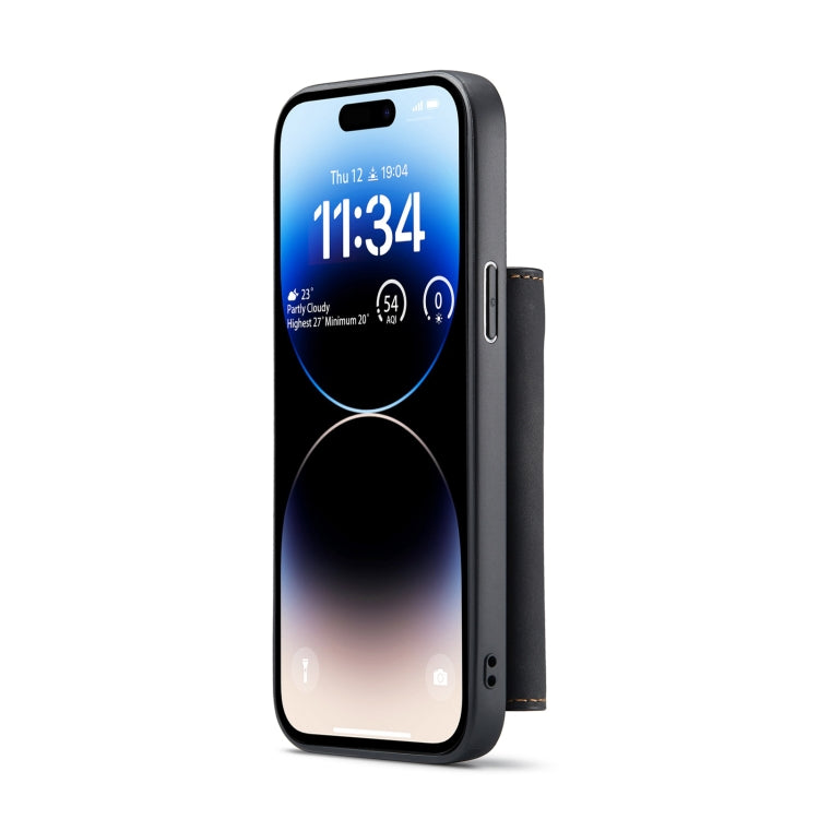 For iPhone 14 Pro Max DG.MING M1 Series 3-Fold Multi Card Wallet Leather Case(Black) - HoMEdemic™ 