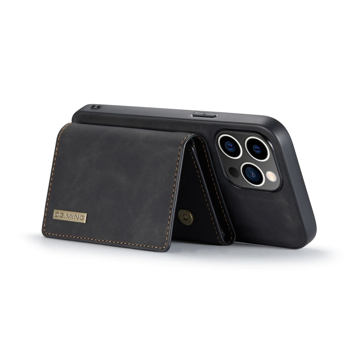 For iPhone 14 Pro Max DG.MING M1 Series 3-Fold Multi Card Wallet Leather Case(Black) - HoMEdemic™ 