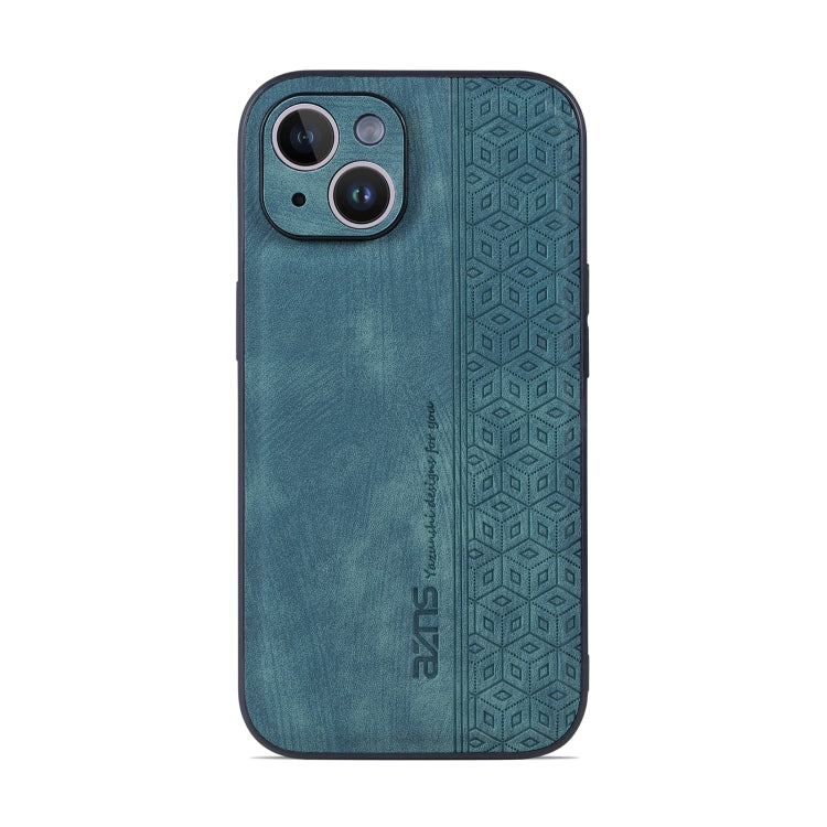 For iPhone 14 AZNS 3D Embossed Skin Feel Phone Case(Dark Green) - HoMEdemic™ 
