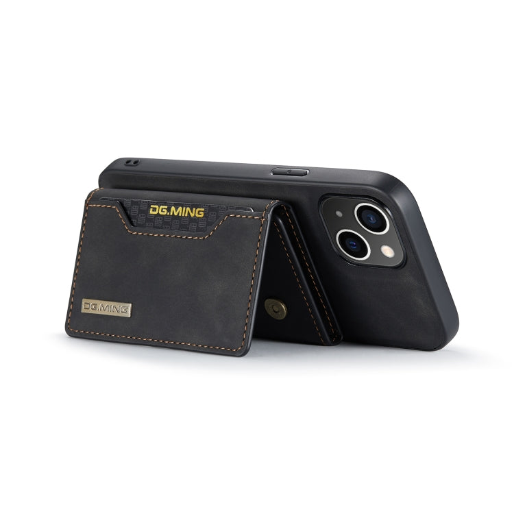 For iPhone 14 DG.MING M2 Series 3-Fold Card Bag Leather Case(Black) - HoMEdemic™ 