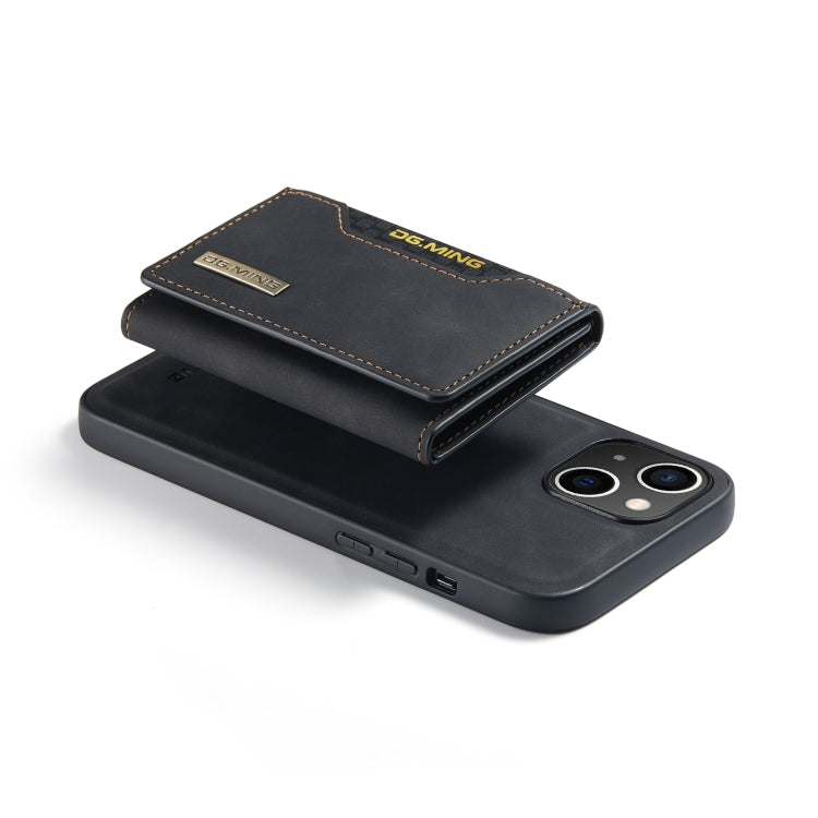For iPhone 14 DG.MING M2 Series 3-Fold Card Bag Leather Case(Black) - HoMEdemic™ 