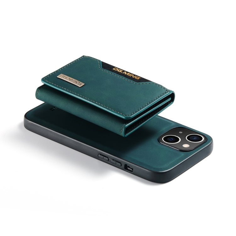 For iPhone 14 Plus DG.MING M2 Series 3-Fold Card Bag Leather Case(Green) - HoMEdemic™ 