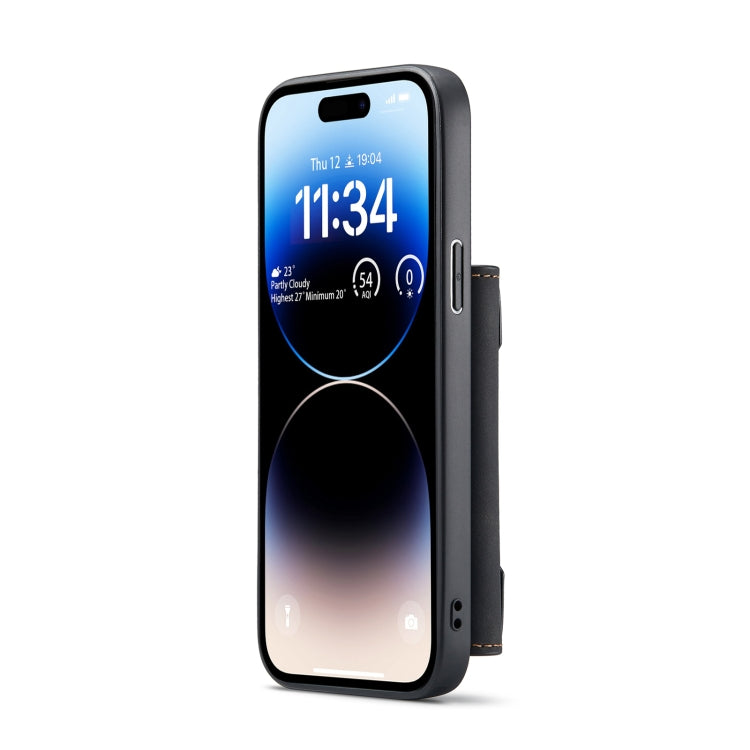For iPhone 14 Pro Max DG.MING M2 Series 3-Fold Card Bag Leather Case(Black) - HoMEdemic™ 