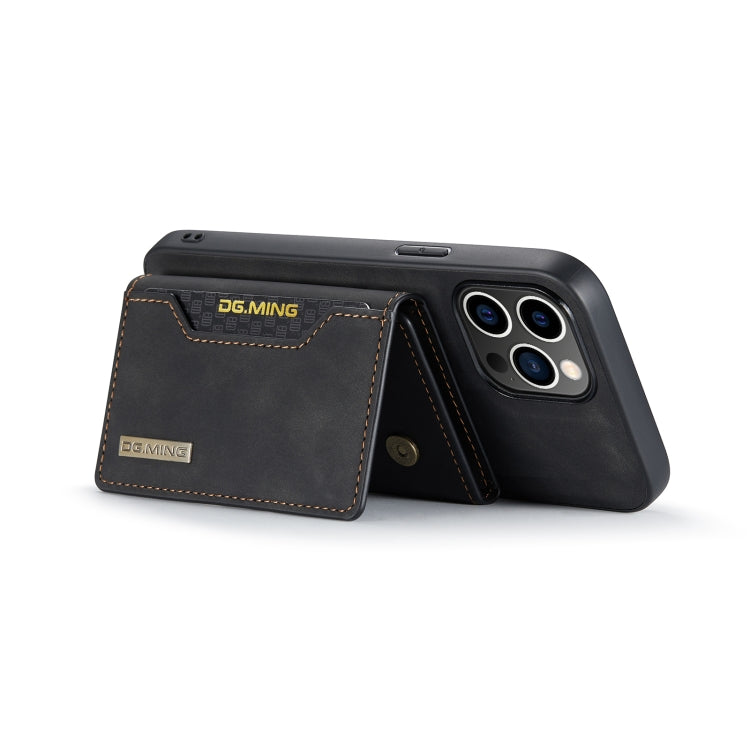 For iPhone 14 Pro Max DG.MING M2 Series 3-Fold Card Bag Leather Case(Black) - HoMEdemic™ 