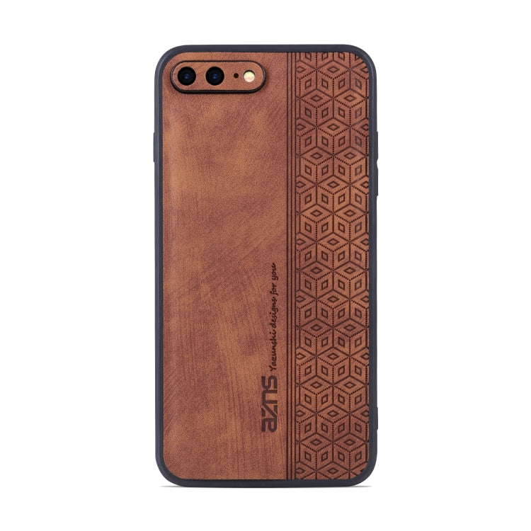 For iPhone 7 Plus / 8 Plus AZNS 3D Embossed Skin Feel Phone Case(Brown) - HoMEdemic™ 