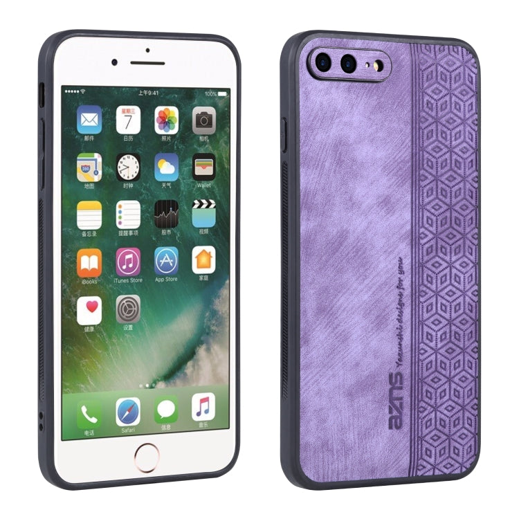 For iPhone 7 Plus / 8 Plus AZNS 3D Embossed Skin Feel Phone Case(Purple) - HoMEdemic™ 