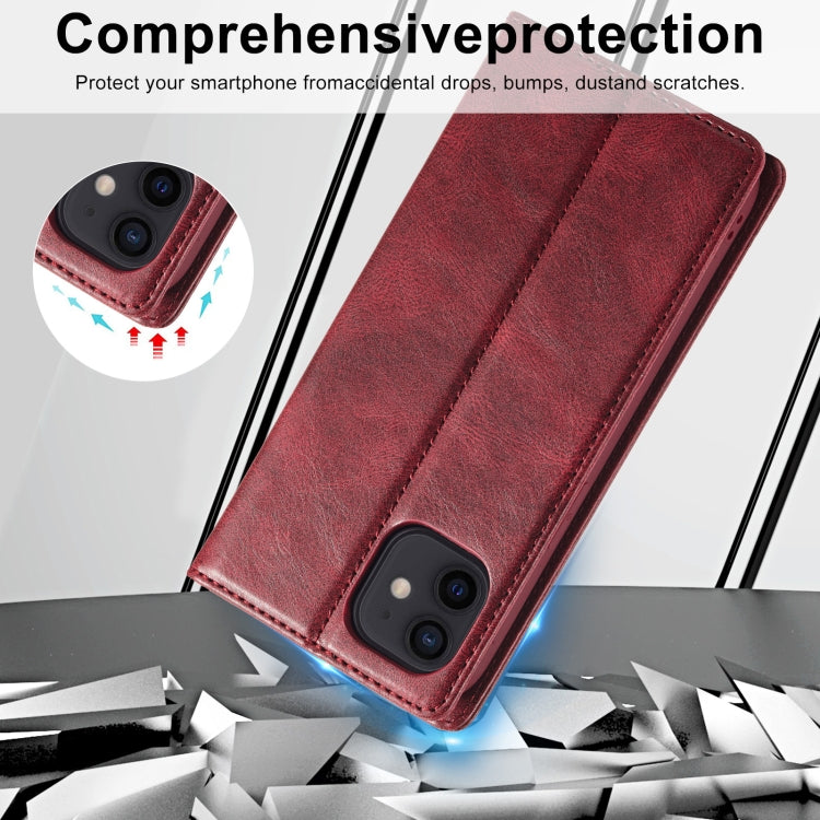 For iPhone 12 mini LC.IMEEKE RFID Anti-theft Leather Phone Case(Red) - HoMEdemic™ 