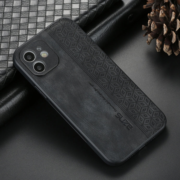 For iPhone 12 AZNS 3D Embossed Skin Feel Phone Case(Black) - HoMEdemic™ 
