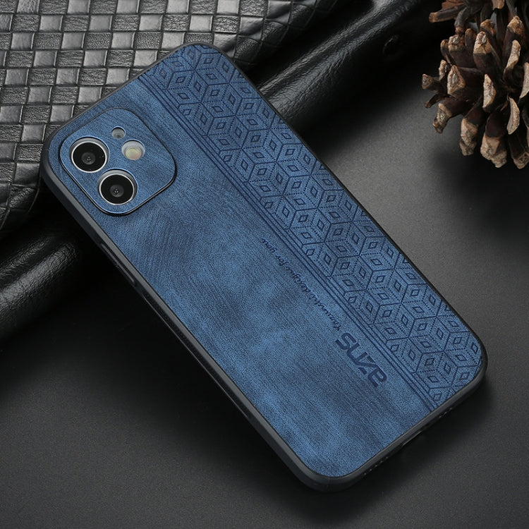 For iPhone 12 AZNS 3D Embossed Skin Feel Phone Case(Sapphire Blue) - HoMEdemic™ 