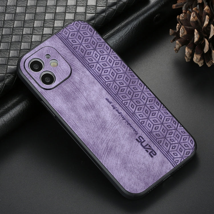 For iPhone 12 AZNS 3D Embossed Skin Feel Phone Case(Purple) - HoMEdemic™ 