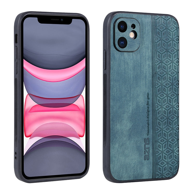 For iPhone 11 AZNS 3D Embossed Skin Feel Phone Case(Dark Green) - HoMEdemic™ 