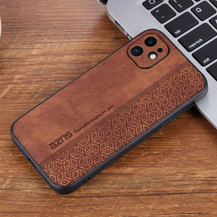 For iPhone 11 AZNS 3D Embossed Skin Feel Phone Case(Brown) - HoMEdemic™ 