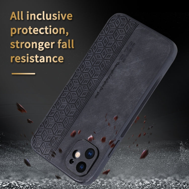 For iPhone 11 AZNS 3D Embossed Skin Feel Phone Case(Brown) - HoMEdemic™ 