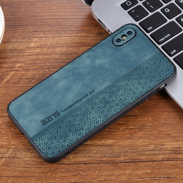 For iPhone X / XS AZNS 3D Embossed Skin Feel Phone Case(Dark Green) - HoMEdemic™ 