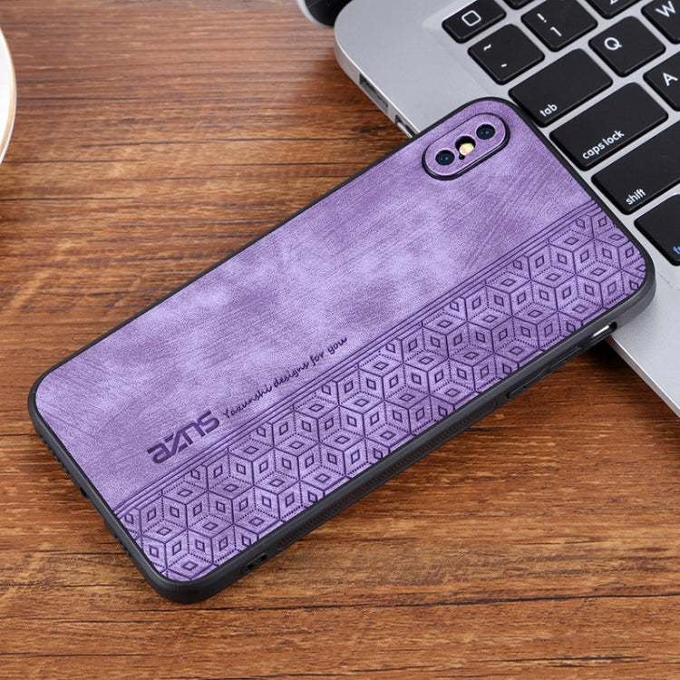 For iPhone X / XS AZNS 3D Embossed Skin Feel Phone Case(Purple) - HoMEdemic™ 
